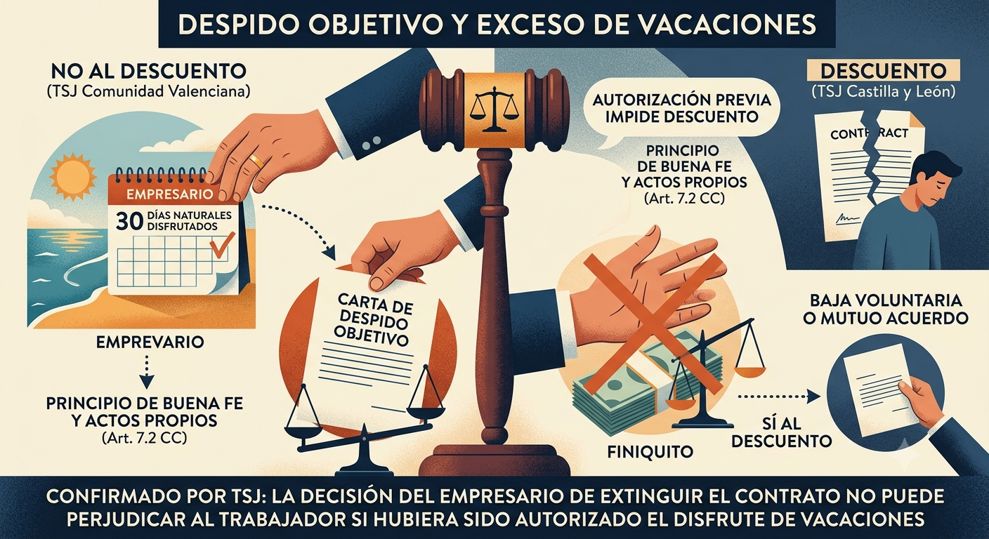 Descuento del exceso de vacaciones disfrutadas